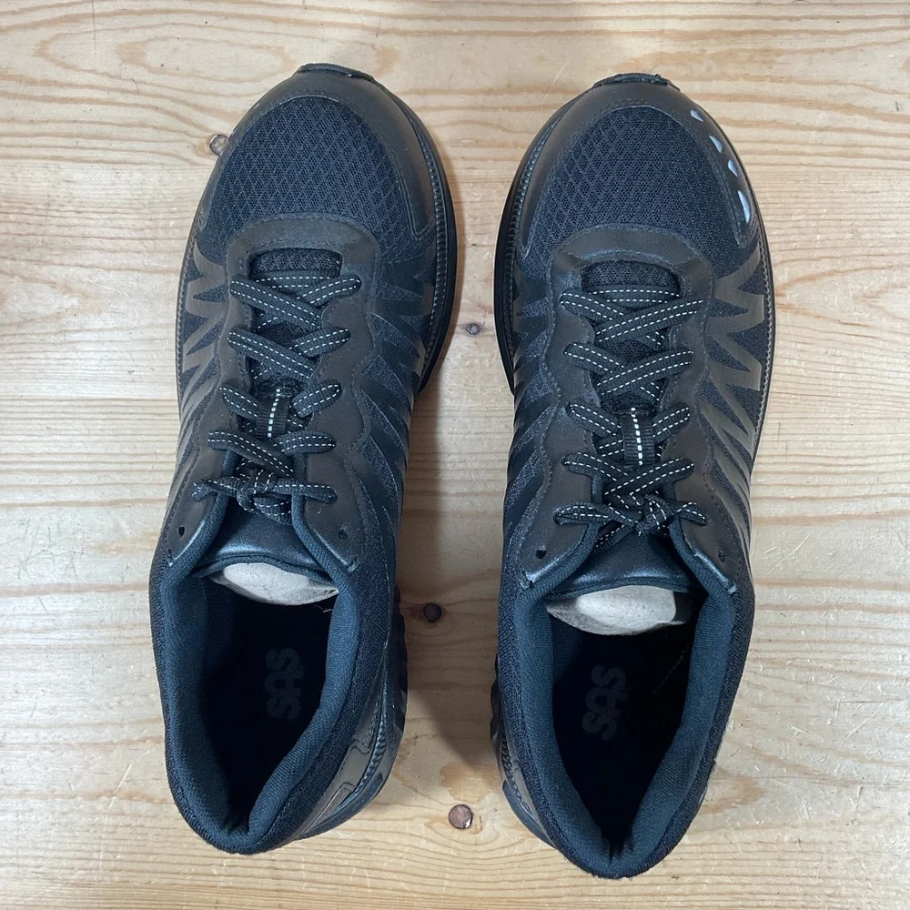 SAS Pursuit Sport Sneakers Shoes Mens 9.5 D Black Comfort Lace Up Orthopedic USA